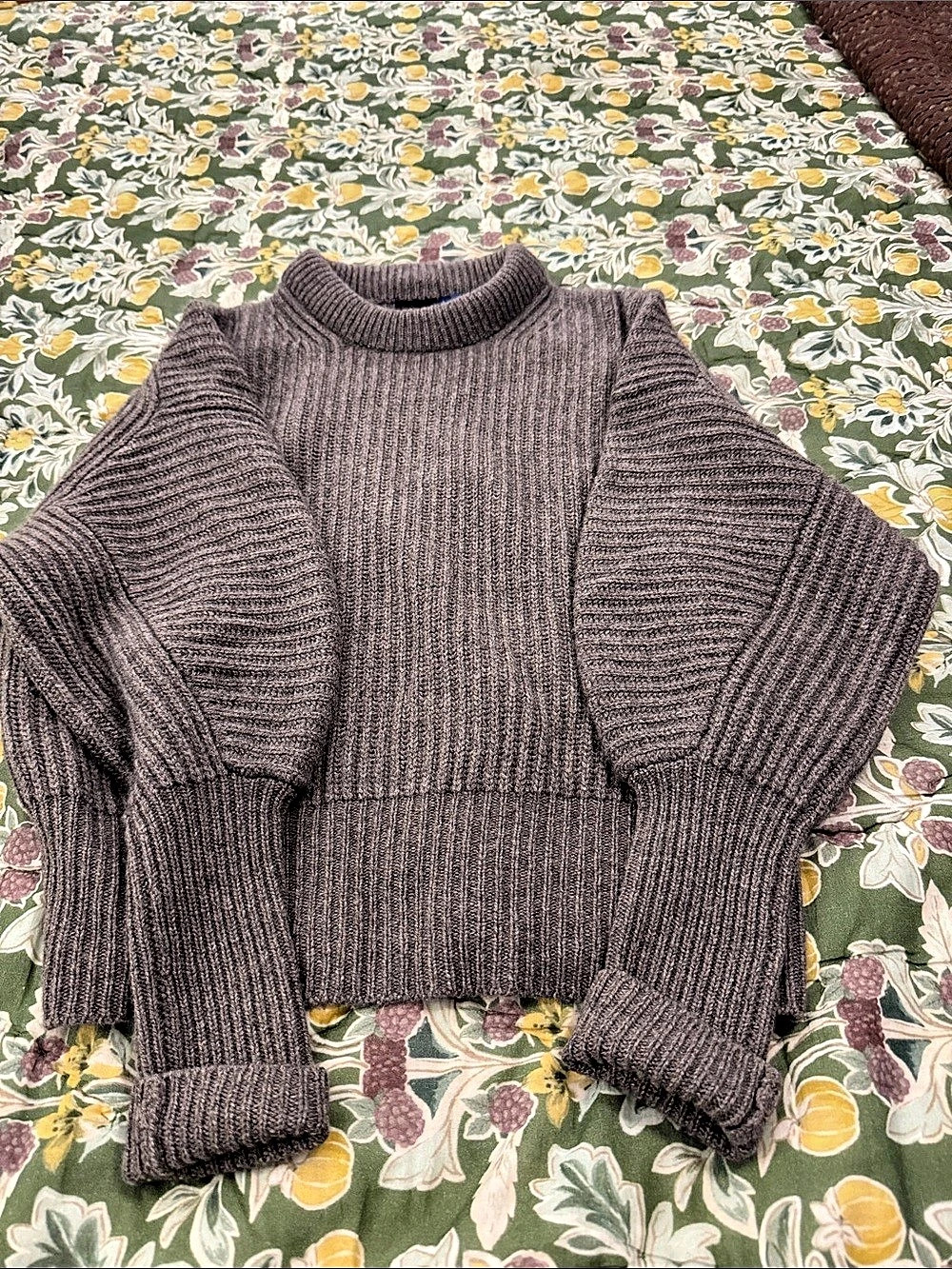 No Name Fine Rib Zip-Up Cardigan Cashmere Gray